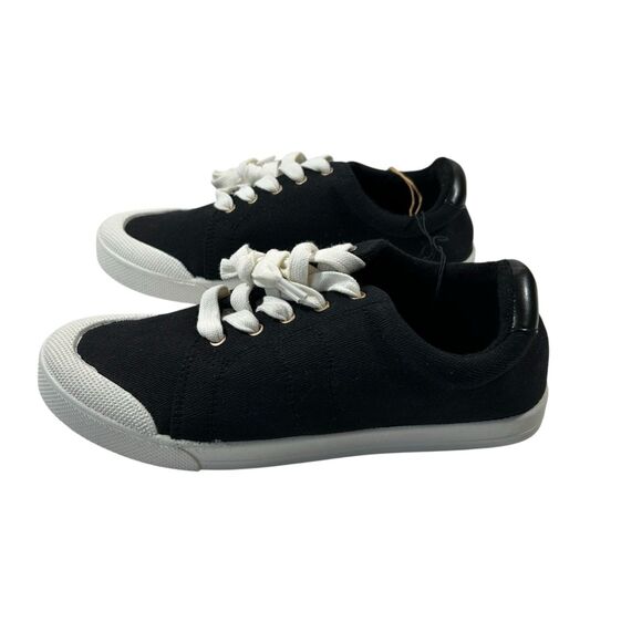 Roxy Pierview Black Canvas Lace Up Low Top Cushion Sneaker Size 9 New w/Tag NWOB - Picture 5 of 15